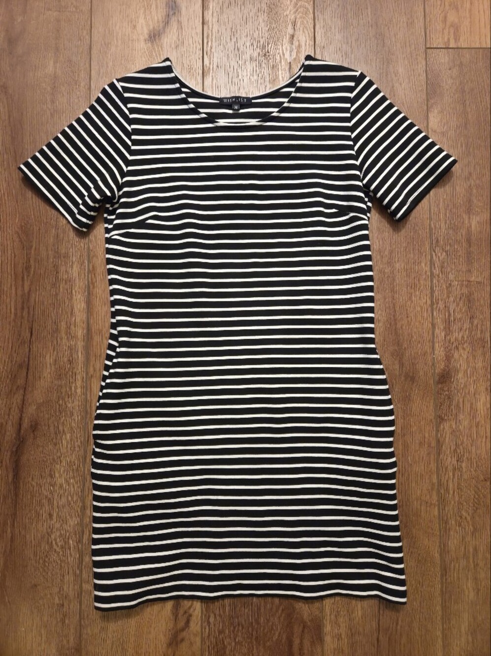 Wishlist Black & White Striped Short Sleeve Dress